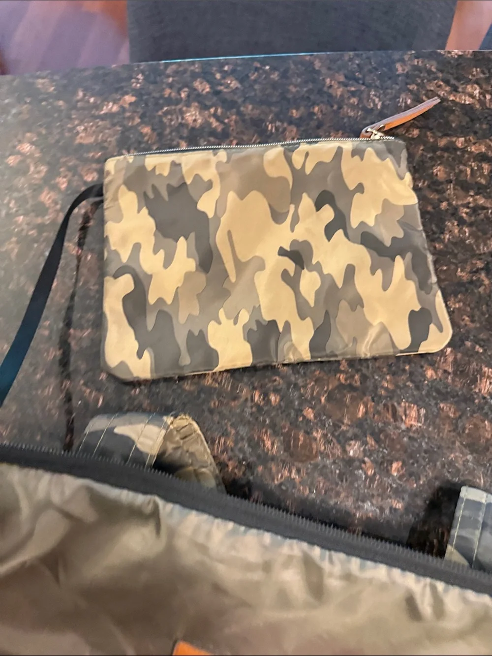 Joan & David Quilted Camo Duffel - Olive & Tan